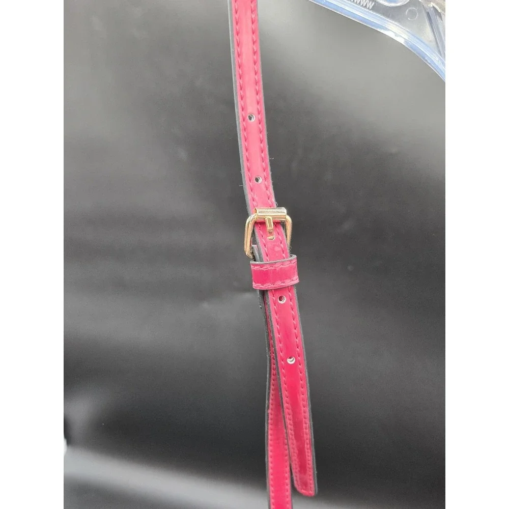 Aldo Red Sequent Handbag W/ Yellow Metal Chain Adjustable‎ Evening Event Purse